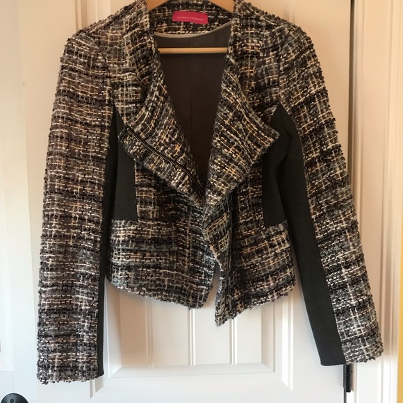Pookie & Sebastian cropped tweed blazer - Picture 1 of 7